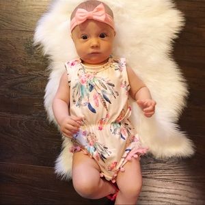Infant Baby Dreamcatcher Romper Pink Jumpsuit New